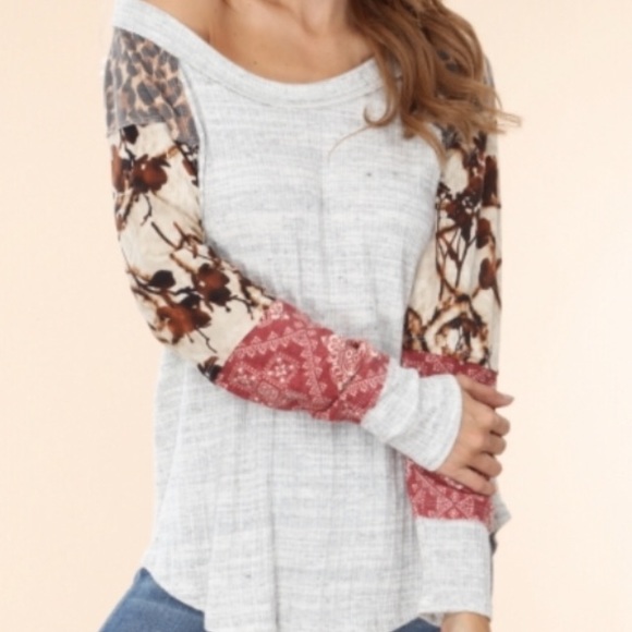 🔥Heather Gray Raglan Style - Picture 5 of 7